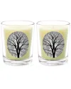 Qualitas Agarwood Two Scented Beeswax Candle Set In White