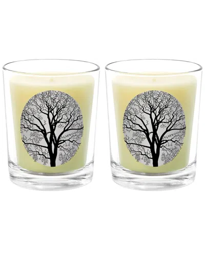 Qualitas Agarwood Two Scented Beeswax Candle Set In White