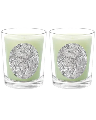 Qualitas Amazonia Two Scented Beeswax Candle Set In White