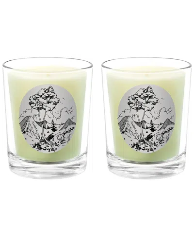 Qualitas Candles Amber Patchouli Two Scented Beeswax Candle Set In White