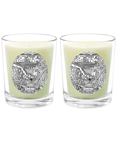 Qualitas Aunket Two Scented Beeswax Candle Set In White