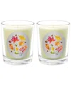 Qualitas Autumn Leaf Two Scented Beeswax Candle Set In White