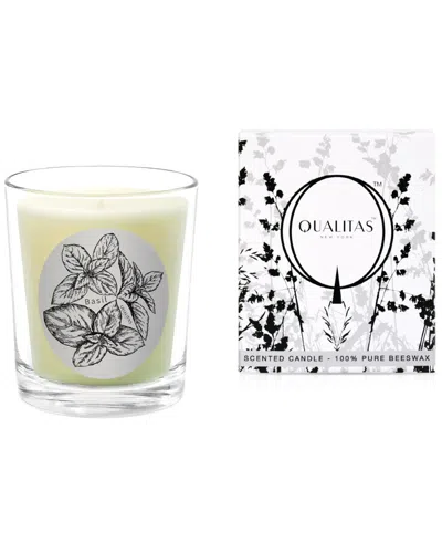 Qualitas Candles Basil 6.5oz Beeswax Candle In Multi
