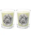 Qualitas Basil Two Scented Beeswax Candle Set In White