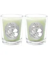 Qualitas Bergamot Two Scented Beeswax Candle Set In White