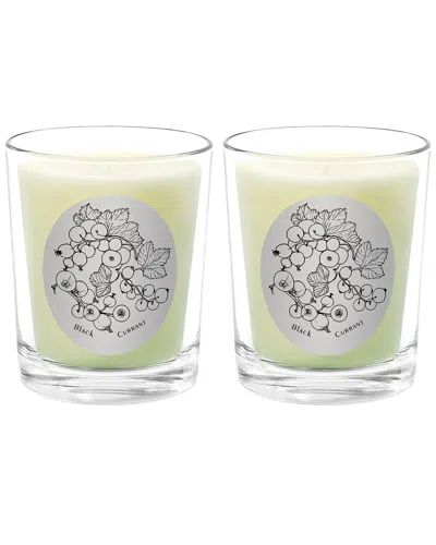 Qualitas Candles Black Currant Two Scented Beeswax Candle Set In White