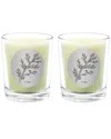 Qualitas Cedar Two Scented Beeswax Candle Set In White