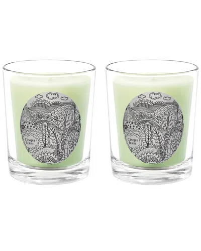 Qualitas Candles Cinque Terre Two Scented Beeswax Candle Set In White