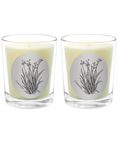 Qualitas Citronella Two Scented Beeswax Candle Set In White