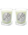 Qualitas Desert Lime Two Scented Beeswax Candle Set In White