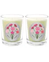 Qualitas Dianthus Two Scented Beeswax Candle Set In White