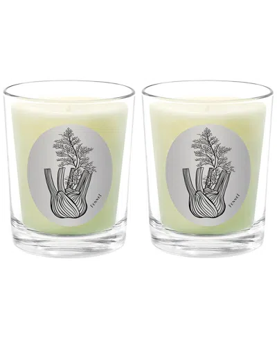 Qualitas Candles Fennal Two Scented Beeswax Candle Set In White