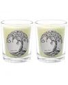 Qualitas Fleur Oud Two Scented Beeswax Candle Set In White