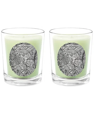 Qualitas Floreo Two Scented Beeswax Candle Set In White