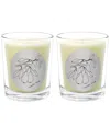 Qualitas Forelle Pear Two Scented Beeswax Candle Set In White
