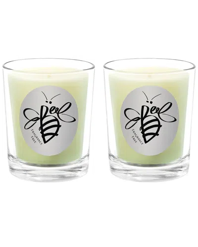 Qualitas Candles Fragrance Free Two Scented Beeswax Candle Set In Green