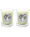 Qualitas Freesia Two Scented Beeswax Candle Set In White