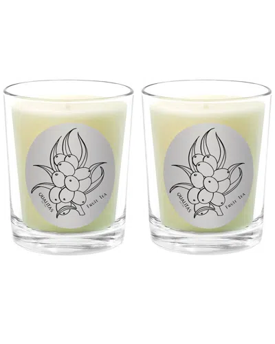 Qualitas Fruit Tea Two Scented Beeswax Candle Set In White