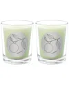 Qualitas Grapefruit Two Scented Beeswax Candle Set In White