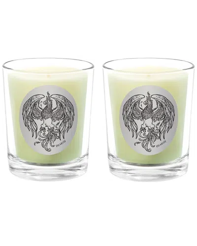 Qualitas Candles Hearth Two Scented Beeswax Candle Set In White