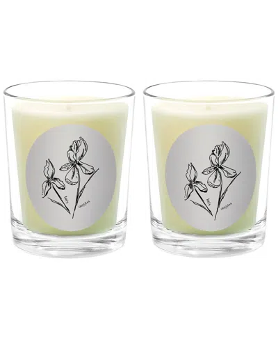 Qualitas Iris Two Scented Beeswax Candle Set In White