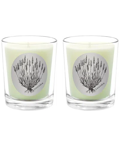 Qualitas Candles Lavender Two Scented Beeswax Candle Set In White