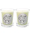 Qualitas Leather Two Scented Beeswax Candle Set In White