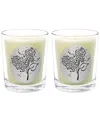 Qualitas Lilac Two Scented Beeswax Candle Set In White