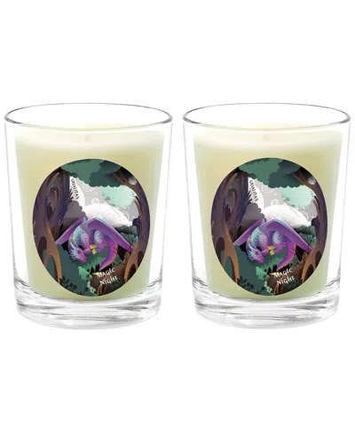 Qualitas Candles Magic Night Two Scented Beeswax Candle Set In White