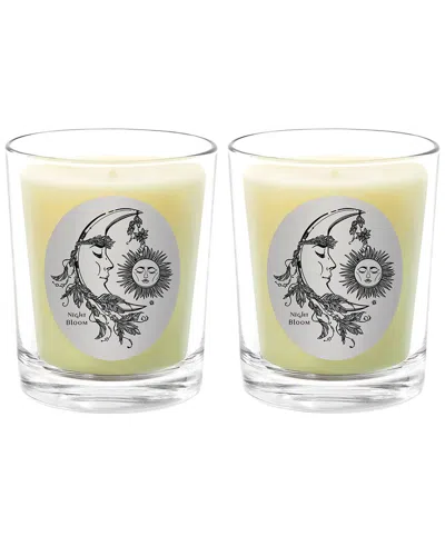 Qualitas Candles Night Bloom Two Scented Beeswax Candle Set In Green
