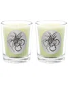 Qualitas Orange Blossom Two Scented Beeswax Candle Set In White