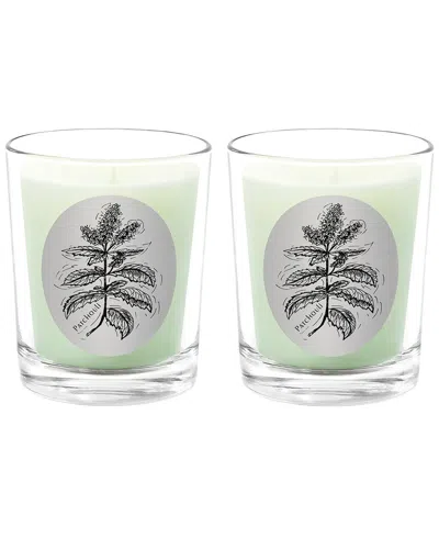 Qualitas Patchouli Two Scented Beeswax Candle Set In White