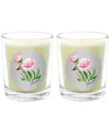 Qualitas Peony Two Scented Beeswax Candle Set In White