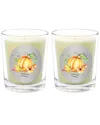 Qualitas Peppered Pumpkin Two Scented Beeswax Candle Set In White