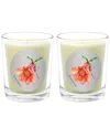 Qualitas Pomegranate Two Scented Beeswax Candle Set In White