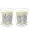 Qualitas Rose Earl Grey Two Scented Beeswax Candle Set In White