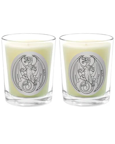 Qualitas Rufus Draco Two Scented Beeswax Candle Set In White