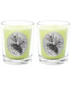 Qualitas Saffron Two Scented Beeswax Candle Set In White