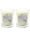 Qualitas Sandalwood Two Scented Beeswax Candle Set In White