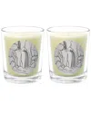 Qualitas Serene Falls Two Scented Beeswax Candle Set In White