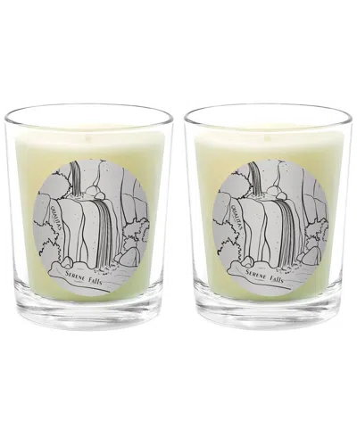 Qualitas Serene Falls Two Scented Beeswax Candle Set In White