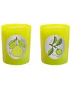 Qualitas Candles Set Of 2 Yuzu & Desert Lime Candles