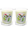 Qualitas Spring Flowers Two Scented Beeswax Candle Set In White