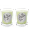 Qualitas Tea Tree Two Scented Beeswax Candle Set In White