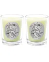 Qualitas Tomato Leaf Two Scented Beeswax Candle Set In White