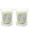 Qualitas Tonka Bean Two Scented Beeswax Candle Set In White