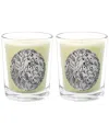 Qualitas Tonka Myrrh Two Scented Beeswax Candle Set In White