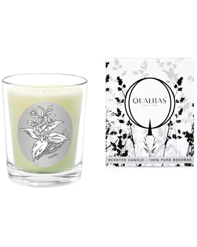 Qualitas Candles Vanilla 6.5oz Beeswax Candle In Green