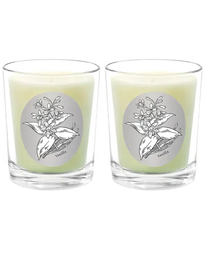 Qualitas Vanilla Two Scented Beeswax Candle Set In White