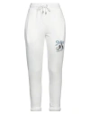 Quantum Courage Woman Pants White Size L Cotton, Modal In White
